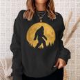 Bigfoot Night Minimalist Full Moon & Trees Sasquatch Men Women Sweatshirt Graphic Print Unisex Gifts for Her