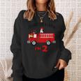 Birthday 2 Year Old Fire Fighter Truck | Firetruck Sweatshirt Gifts for Her