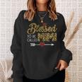 Blessed To Be Called Mimi Leopart Red Plaid Buffalo Xmas Sweatshirt Gifts for Her
