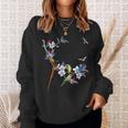 Blumen Florist Rosen Vögel Kolibri Sweatshirt Geschenke für Sie