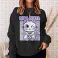Boba Tea Women Lavender Kittea Kawaii Cat Japanese Sweatshirt Gifts for Her
