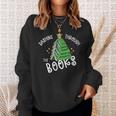 Book Lover Christmas Tree Holiday Reading  Love To Read  Men Women Sweatshirt Graphic Print Unisex Gifts for Her