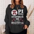 Buffalo Plaid Pi Symbol Pi Day Inspires Me Math Lover Gifts V2 Sweatshirt Gifts for Her