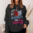 Burnouts Or Bows Gender Reveal – Dad Mom Witty Party Sweatshirt Gifts for Her