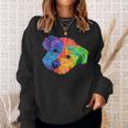 Colorful Bichon Frize Dog Digital Art Sweatshirt Gifts for Her