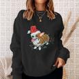 Corgi Dog Light Merry Corgmas Santa Corgi Ugly Christmas Funny Gift Sweatshirt Gifts for Her