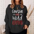 Cousin Of The Wild One Plaid Lumberjack 1St Birthday Sweatshirt Gifts for Her