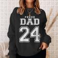 Custom Proud Volleyball Dad Number 24 Personalized For Men Sweatshirt Gifts for Her