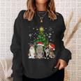 Cute Cat Christmas Tree Cat Lover Xmas Cat Mom Gift Sweatshirt Gifts for Her