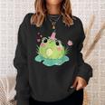 Cute Cottagecore Frog Sweatshirt Gifts for Her