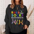 Cute Rock Your Socks 3 21 Trisomy 21 World Down Syndrome Day Sweatshirt Gifts for Her