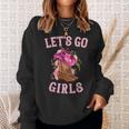 Cute Western Cowgirls Country Western Rodeo Lets Go Girls Sweatshirt Gifts for Her