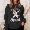 Dabbing Unicorn Lunch Lady Squad Funny Lunch Ladies Gift Sweatshirt Gifts for Her