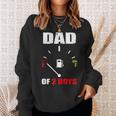 Dad Of 2 Boys Vintage Dad Battery Low Fathers Day Sweatshirt Gifts for Her