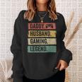 Daddy Ehemann Gaming Legende Vintage Video Gamer Papa Vater Sweatshirt Geschenke für Sie