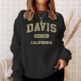 Davis California Ca Vintage State Athletic Style Sweatshirt Gifts for Her