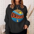 Debra Vintage Sunset Debra Groovy Batikmuster Sweatshirt Geschenke für Sie