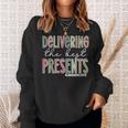 Delivering The Best Presents Labor And Delivery Nurse Xmas Men Women Sweatshirt Graphic Print Unisex Gifts for Her