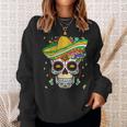 Dia De Los Muertos Colorful Bone Taco Happy Cinco De Mayo Sweatshirt Gifts for Her