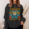 Dungeon Meowster Nerdy Halloween Cat Dad Sweatshirt Gifts for Her