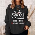 E-Bike Fahrrad E Bike Elektrofahrrad Ebike Spruch Sweatshirt Geschenke für Sie