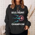 Egg Hunt Champion Funny Dad Easter Pregnancy Announcement Sweatshirt Gifts for Her