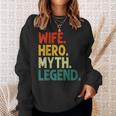 Ehefrau Held Mythos Legende Retro Vintage-Frau Sweatshirt Geschenke für Sie