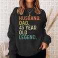 Ehemann Papa 45 Jahre Alte Legende, Retro Vintage Sweatshirt zum 45. Geburtstag Geschenke für Sie