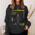 F-16 Fighting Falcon Military Aircraft Veterans Day Xmas Sweatshirt Gifts for Her