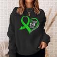 Fight The Stigma Heart Green Ribbon Mental Health Awareness Sweatshirt Gifts for Her
