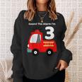 Fire Fighter Truck 3 Year Old Birthday | 3Th Bday Sweatshirt Gifts for Her