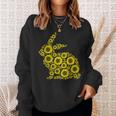 Floral Easter Bunny Eggs Hunting Women Girl Sunflower Rabbit Sweatshirt Gifts for Her