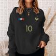 France Number 10 French Soccer Retro Football France Sweatshirt Gifts for Her