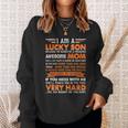 Funny Am A Lucky Son Im Raised By A Freaking Awesome Mom Gift Sweatshirt Gifts for Her
