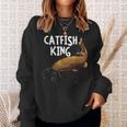 Funny Catfishing Design Men Dad Catfish King Fishing Hunters Sweatshirt Gifts for Her