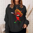 Funny Dabbing Chili Mexican Pepper Dab Sweatshirt Gifts for Her