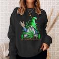 Funny Gnome Pot Leaf 420 Marijuana Weed St Patricks Day Sweatshirt Gifts for Her
