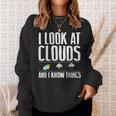 Funny Meteorologist Gift Cool Chaser Weather Forecast Clouds Sweatshirt Gifts for Her