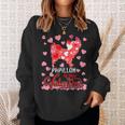 Funny Papillon Is My Valentine Dog Lover Dad Mom Boy Girl Sweatshirt Gifts for Her