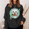 Funny Ramen Cat Kawaii Anime Ramen Cat Lovers Kawaii Neko V16 Men Women Sweatshirt Graphic Print Unisex Gifts for Her