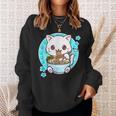 Funny Ramen Cat Kawaii Anime Ramen Cat Lovers Kawaii Neko V9 Men Women Sweatshirt Graphic Print Unisex Gifts for Her