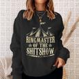 Funny Ringmaster Of The Shitshow Circus Staff Shit Show Sweatshirt Gifts for Her