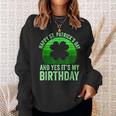 Funny St Patricks Day Birthday Lucky Shamrock Vintage Sunset Sweatshirt Gifts for Her