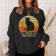 Funny Vintage Black Cat Dad Mom Tell Your Cat I Said Pspsps Sweatshirt Gifts for Her