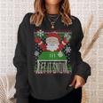 Funny X-Mas Let It Snow Santa Ugly Christmas Sweater Sweatshirt Gifts for Her