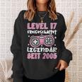 Gamer Girl Level 17 Sweatshirt, Zockerin 2005 Geburtstags-Outfit Geschenke für Sie