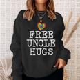 Gay Pride Free Hugs For Lgbt For Uncle Sweatshirt Gifts for Her