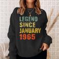 Geschenke Zum 57 Geburtstag Legende Seit Januar 1965 Sweatshirt Geschenke für Sie