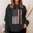 Grandpa Usa Flag Firefighter Thin Red Line Fireman Gift Sweatshirt Gifts for Her