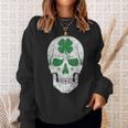 Green Shamrock Skull Irish Ireland St Patricks Day Gift Sweatshirt Gifts for Her